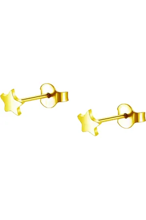 GoldNera Star Shaped Brass Studs Earrings