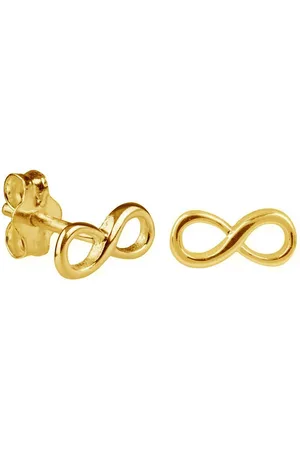 GoldNera Love Infinity Brass Studs Earrings