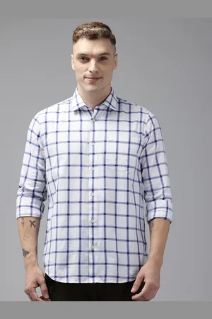 Blackberrys Pure Cotton India Slim Fit Checked Casual Shirt