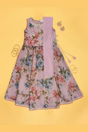 Pantaloons Girls Printed Sequinned Ready to Wear Lehenga & Blouse With Dupatta
