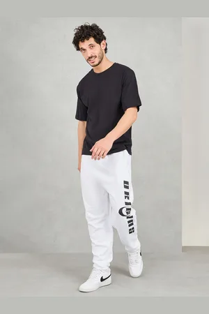 Styli Men Typography Placement Print Oversized Terry Joggers