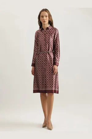 ICONIC Women Shirt Style Midi Dress