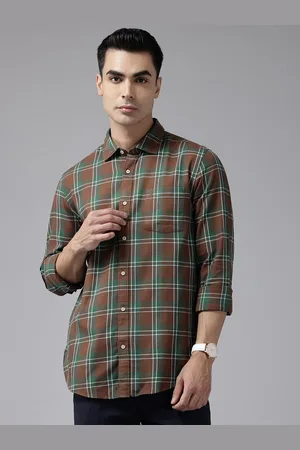 Blackberrys Slim Fit Tartan Checked Pure Cotton Smart Casual Shirt