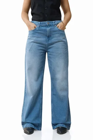Bewakoof Women Baggy Wide Leg High-Rise Light Fade Jeans