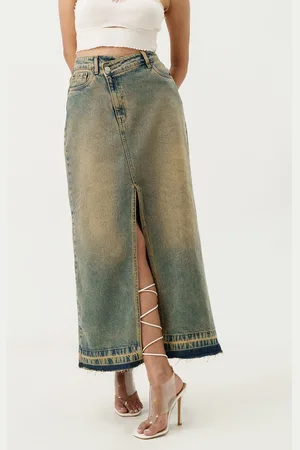 FREAKINS Women Dune Dust A-Line Maxi Skirts