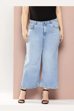 Sztori Plus Size Women Relaxed Fit Light Fade Stretchable Jeans