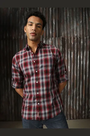 High Star Men Classic Tartan Cotton Regular Fit Checked Casual Shirt