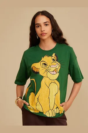 Kazo Women Graphic Printed Round Neck Cotton T-shirt
