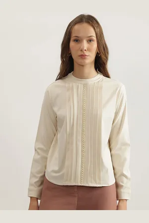 ICONIC Women Solid Round Neck Cotton Top
