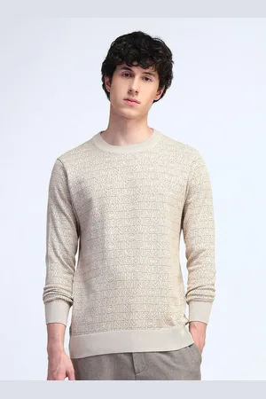 Flying Machine Men Cotton Typography Printed Pullover Sweater