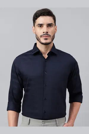 Richlook Men Comfort Spread Collar Solid Cotton Party Shirt
