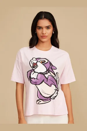 Kazo Women Graphic Printed Round Neck Cotton T-shirt