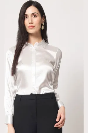 CHARMGAL Women Classic Slim Fit Opaque Casual Shirt