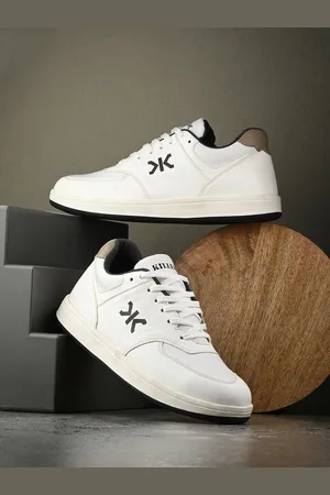 Killer Men White Faux Leather Casual Lace Up Sneakers