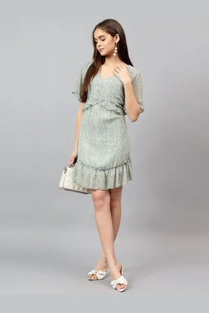 KOTTY Women Animal Printed Batwing Sleeve A-Line Above Knee Dress