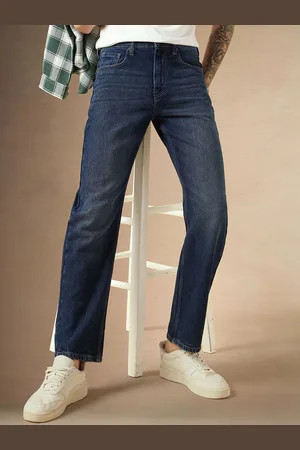 Dennis Lingo Men Relaxed Fit Mid-Rise Light Fade Clean Look Cotton Jeans