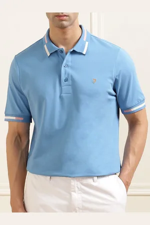 Farah Men Solid Polo Collar Cotton T-shirt
