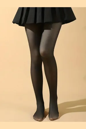 Hill Islands Fake Translucent Thermal Winter Fur Fleece Stockings