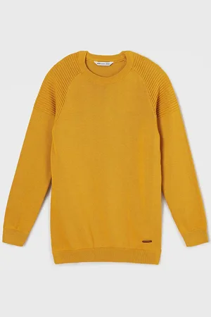 Lifestyle Boys Ribbed Self Design Round Neck Cotton Pullover Sweater