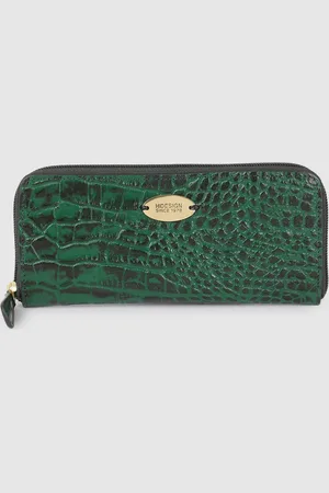 Hidesign Women Animal Textured Leather Zip Around Wallet