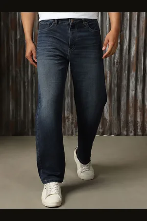 High Star Men Classic Straight Fit Light Fade Cotton Jeans