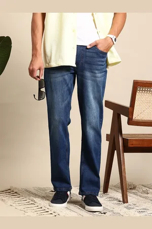 Mast & Harbour Men Bootcut Light Fade Stretchable Jeans