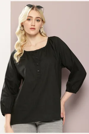 Kook N Keech Puff Sleeves Longline Top