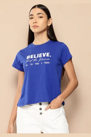 Chemistry Women Typography Printed Pure Cotton T-shirt
