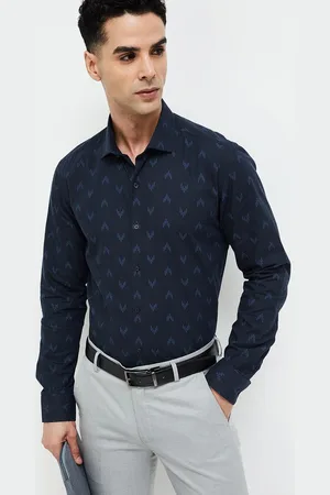 Lifestyle Men Slim Fit Opaque Printed Formal Shirt