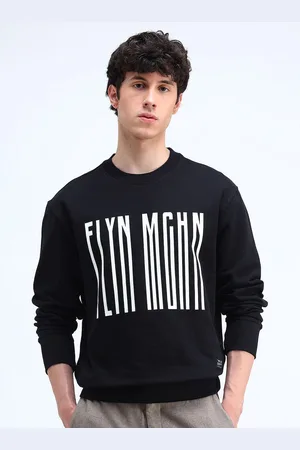 Flying Machine Men Typography Printed Round Neck Cotton Pullover Sweatshirt