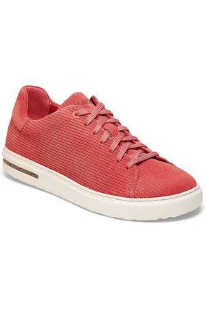 Birkenstock Bend Low Sienna Red Regular Width Suede Embossed Sneakers