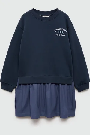 MANGO Girls Cotton Jumper Dress