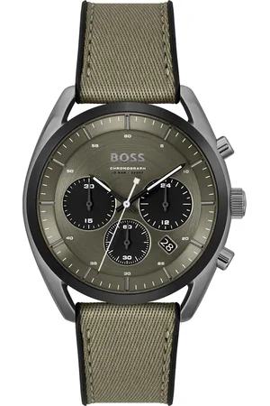 HUGO BOSS Top Men Round Dial Scratch Resistance Analogue Chronograph Watch 1514092-Green