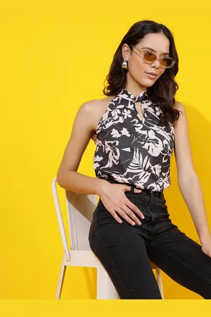 KOTTY Women Floral Printed Choker Neck Top