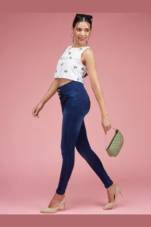 DressBerry Women Skinny Fit High Rise Stretchable High Waist Denim Jeans