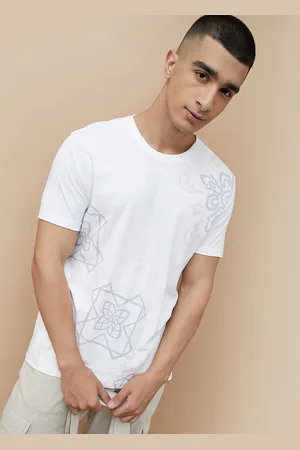 Lifestyle Men Graphic Printed Round Neck Cotton T-shirt