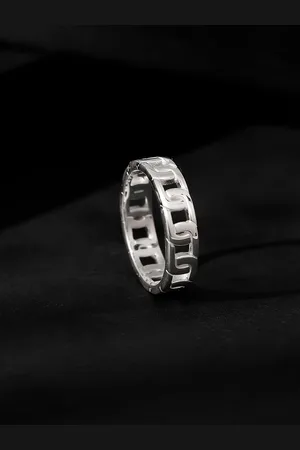 GIVA Men 925 Sterling Silver Rhodium-Plated Finger Ring