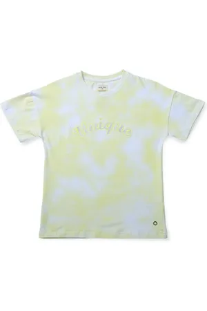 Gini and Jony Girls Dyed Round Neck Cotton T-Shirt