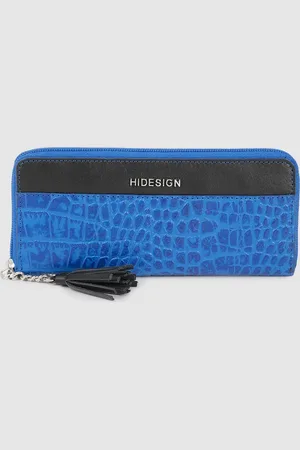 Hidesign Women Animal Textured Leather Zip Around Wallet with Tassel