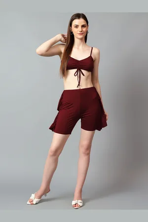 KOTTY Women V-Neck Co-Ords Dress Set