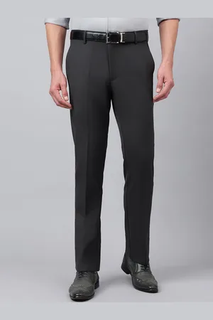 Richlook Men Solid Smart Pleated Trousers
