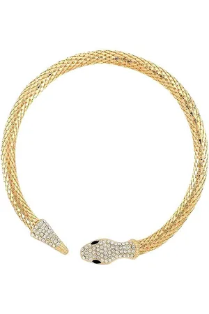 DIVASTRI Stainless Steel Gold-Plated American Diamond Choker Necklace