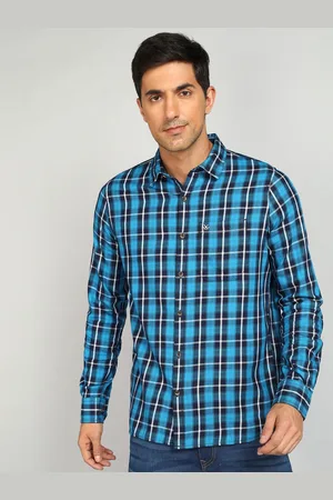 WROGN Men Spread Collar Tartan Checked Cotton Casual Shirt
