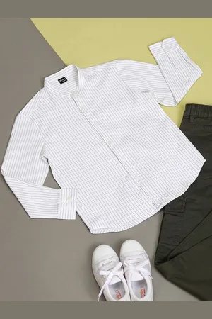 HOOP Boys Opaque Striped Casual Shirt
