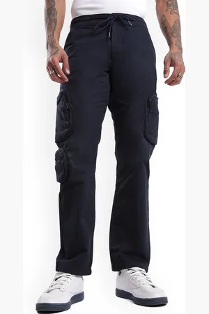 WROGN Men Classic Cotton Regular Fit Mid-Rise Cargo Trousers