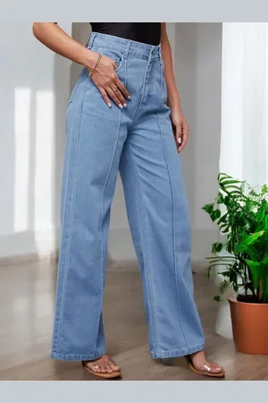 Miss Chase Women Straight-Fit High-Rise Regular-Length Denim Jeans