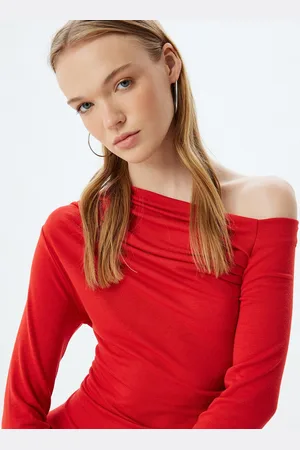 Koton Women Solid One Shoulder Top
