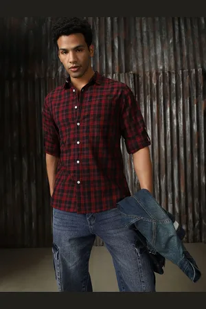 High Star Men Classic Tartan Cotton Regular Fit Checked Casual Shirt