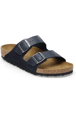 Birkenstock Men Regular Width Arizona Bs Leather Two Strap Sandals