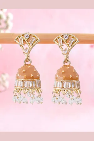 Adwitiya Collection Gold Plated Classic Jhumkas